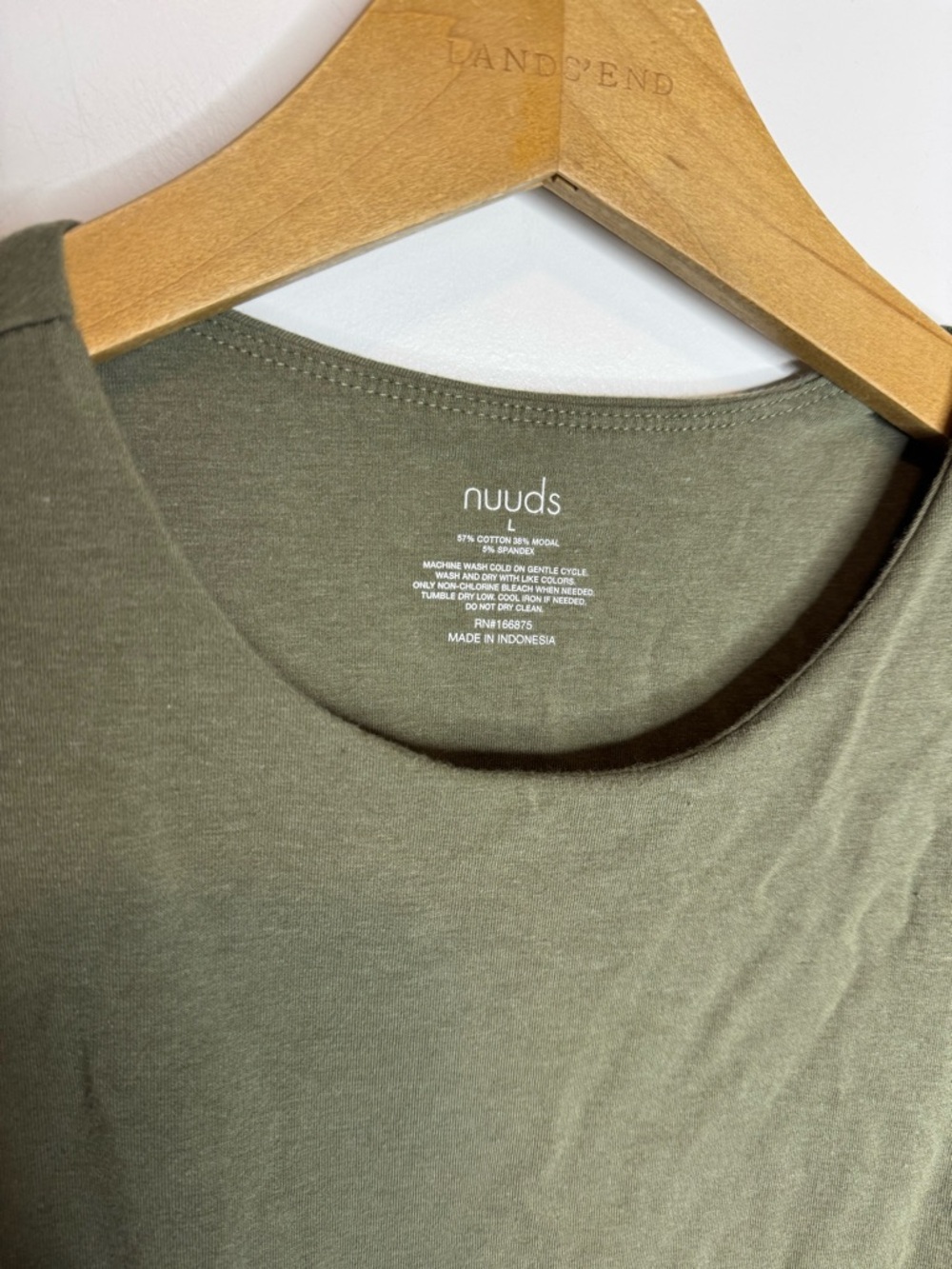 Nuuds Classic Cotton Stretch Crewneck Tank Bodysuit Green Size Large - Picture 3 of 5